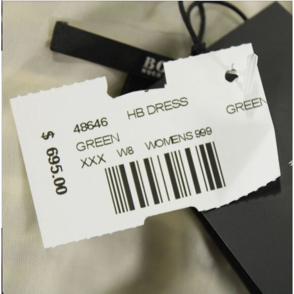 BOSS Hugo Boss Green Silk Geometric Dress – US 10 – Paris Runway 2012 - Picture 6 of 8